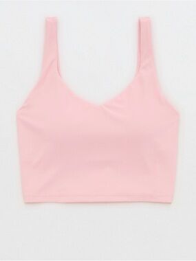 NWOT - OFFLINE By Aerie Real Me Low Key Longline Sports Bra in Club Pink - M